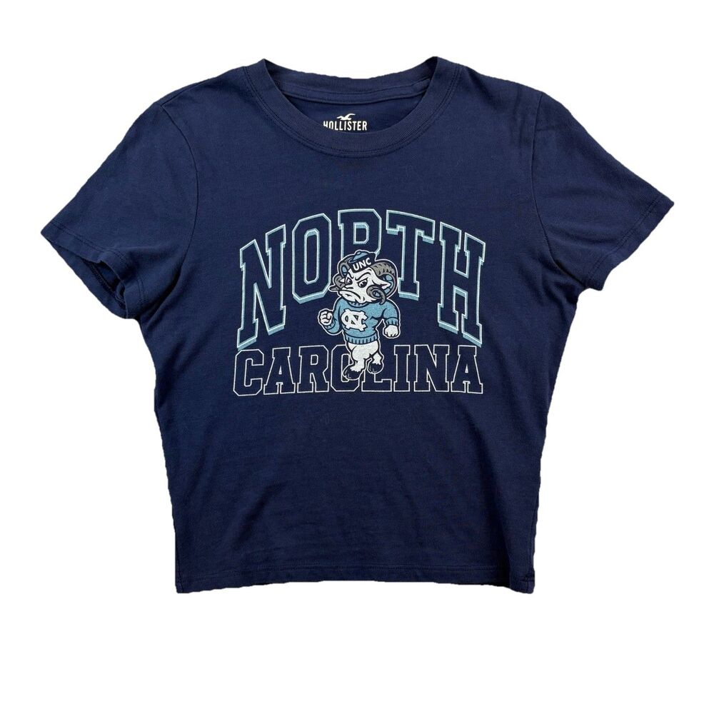 NC Tarheels Hollister + Blue 84 T Shirt Womens S Blue Short Sleeve
